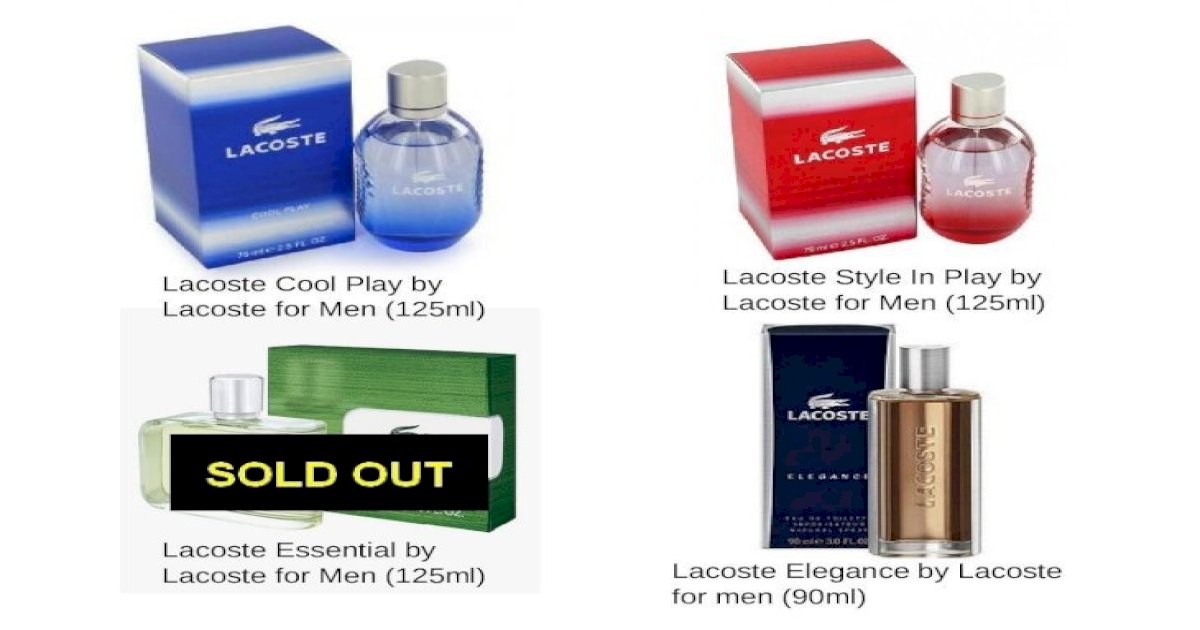 Lacoste Style In Play by Lacoste for Men (125ml) Lacoste Cool Play by ...