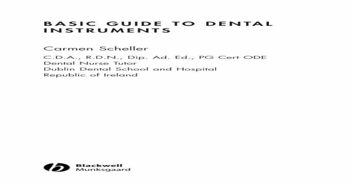 Basic guide of dental instruments - [PDF Document]