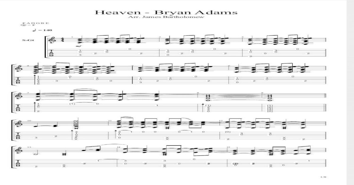 HEAVEN (TRADUÇÃO) - Bryan Adams (Impressão), PDF