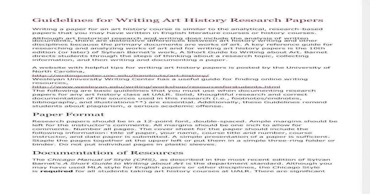 topics for art history research paper