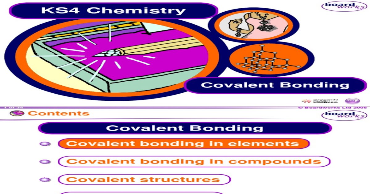 Ks4 Covalent Bonding Pdf Document