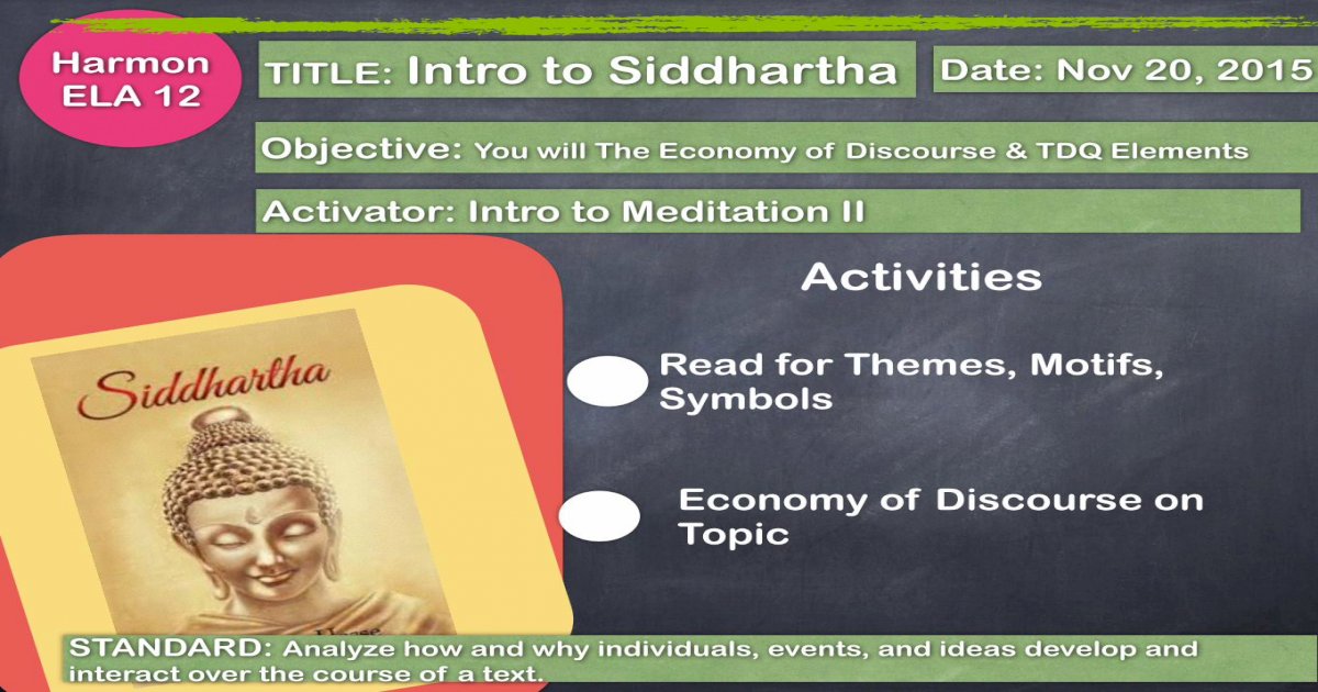 Siddhartha Lesson Plan: MInd Mapping & Social Emotional Learning - [PDF ...