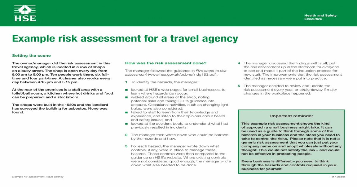 oxford travel risk assessment