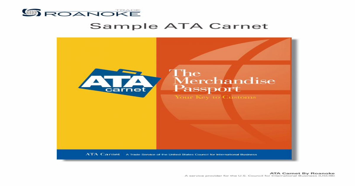 ATA Carnet by Roanoke - Roanoke