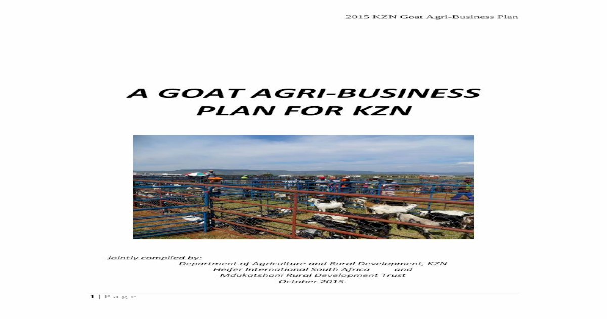 creating an agri business plan