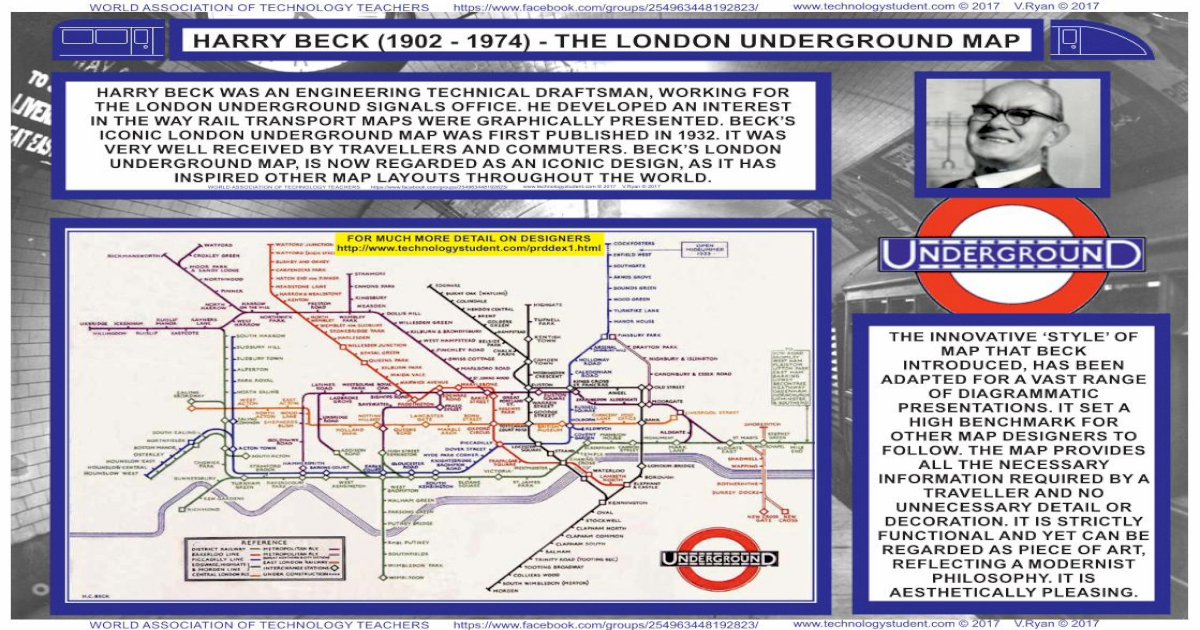 Harry Beck 1902 1974 The London Underground Map A Design And