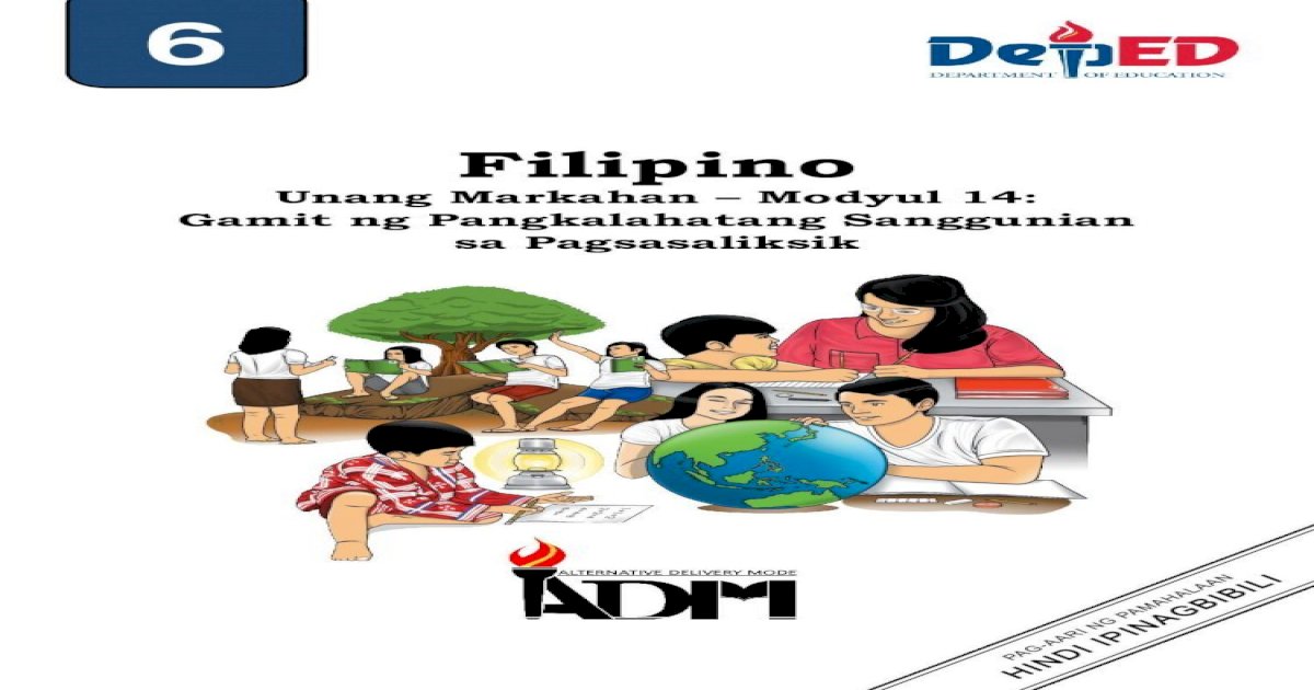 Filipino...Halimbawa: Marinduque bilang lugar na pinag-ugatan ng Wikang