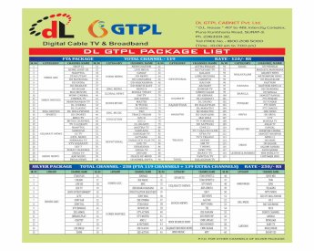 Toll FREE No. : 1800 208 5000 DL GTPL PACKAGE LIST GTPL Package   · DL GTPL PACKAGE LIST ... DL GTPL CABNET Pvt. Ltd. “ .  House ” 417 to 419, Intercity Complex, - [PDF Document]