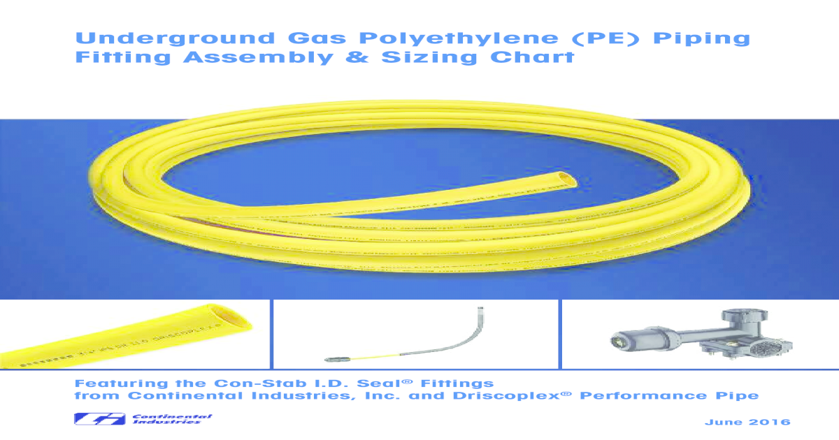 Polyethylene Gas Pipe Sizing Chart