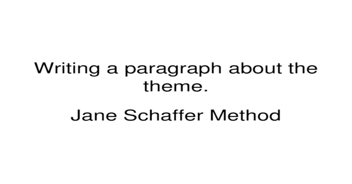 jane schaffer essay graphic organizer
