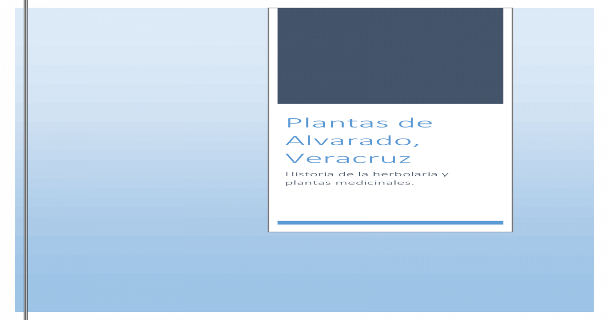 Plantas Medicinales De Alvarado Veracruz Pdf Document