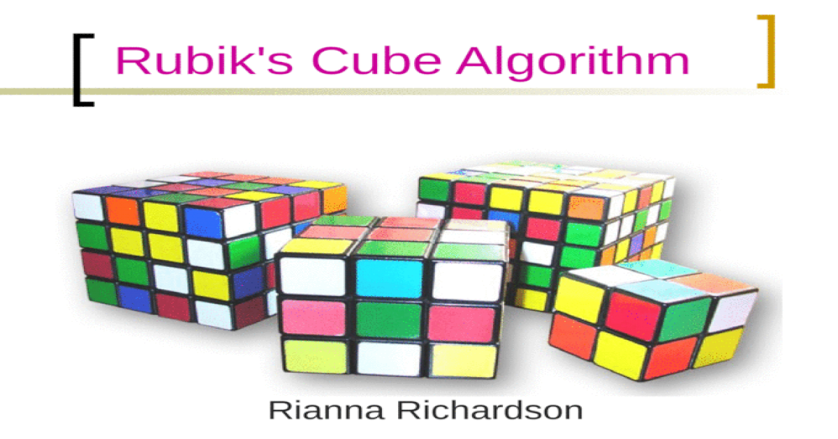 Rubik's Cube Algorithm - PPT Powerpoint