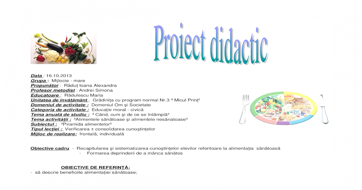 Educatie Moral Civica Proiect Didactic Doc Document