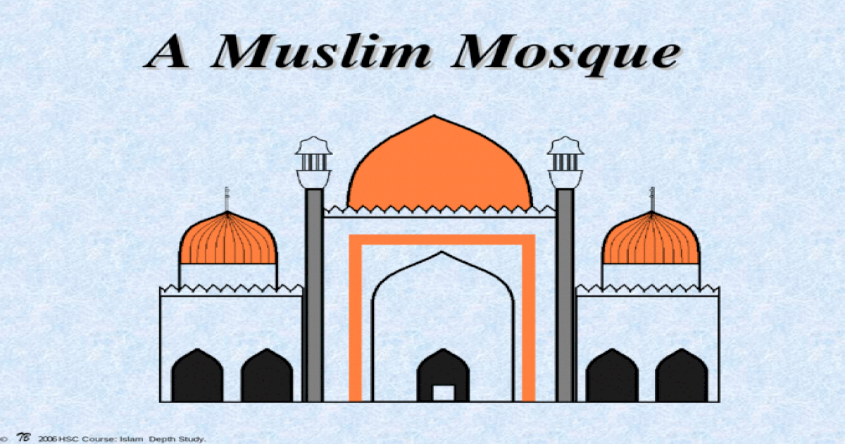A Muslim Mosque. A typical floor plan of a Muslim Mosque