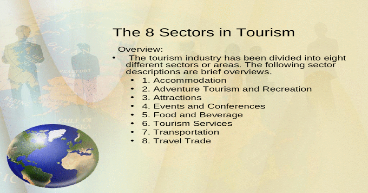 8 sectors of the tourism industry