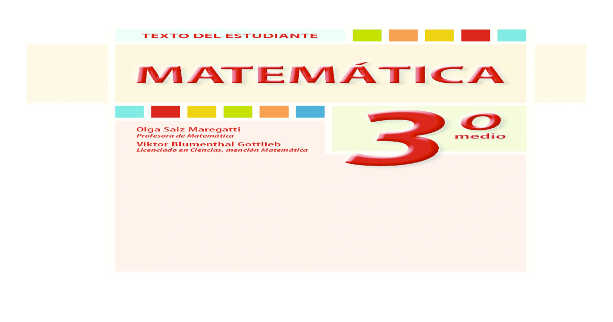 Matemtica 3 Medio Libro Para El Estudiante Pdf Document