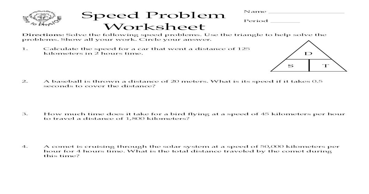 sample problem solving speed