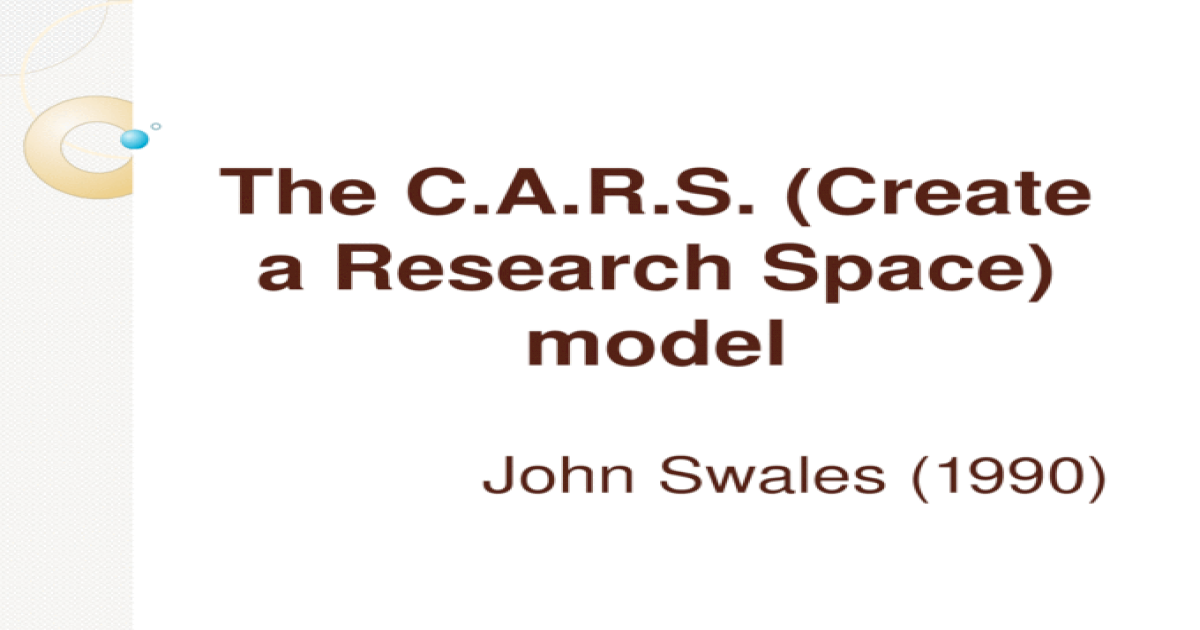 creating a research space model