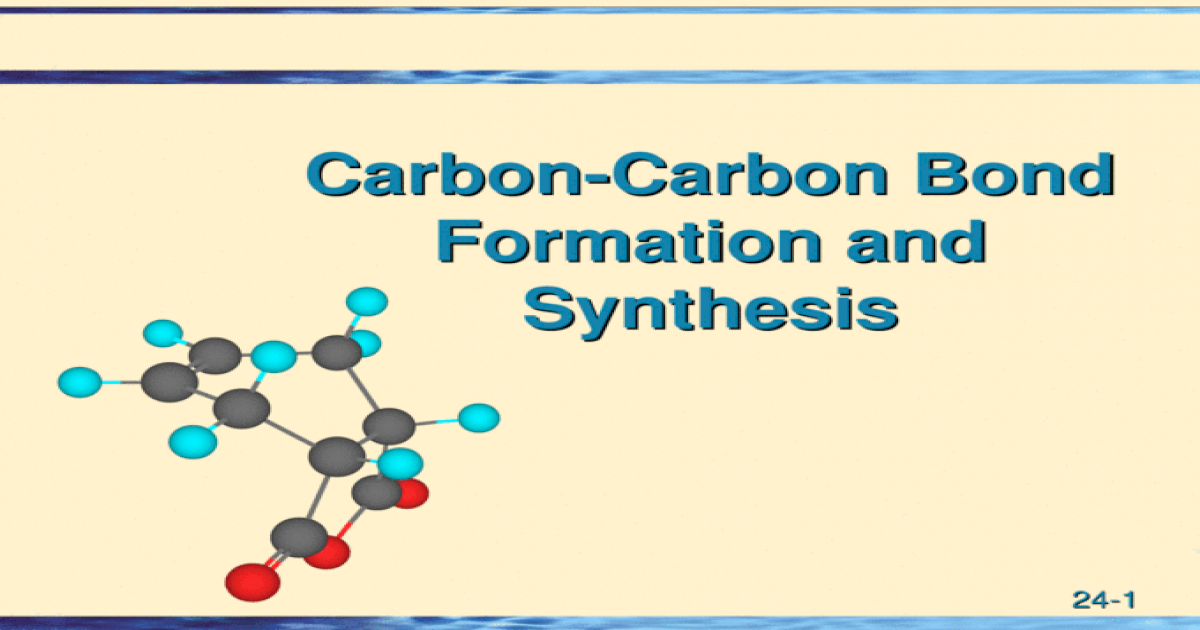 carbon carbon bond formation