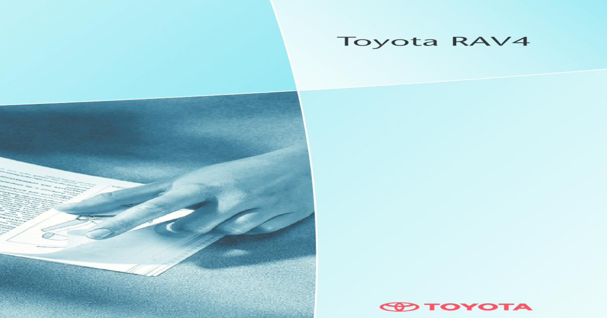 Toyota RAV4 20032004 Instrukcja Obslugi PL [PDF Document]