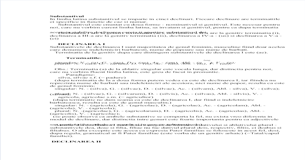 Gramatica Limbii Latine Pdf Document