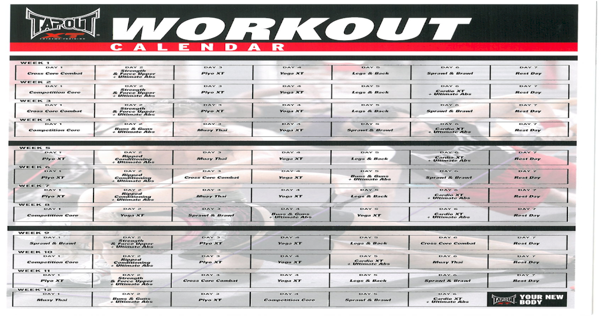 TapouT XT Workout Calendar.pdf [Download PDF]