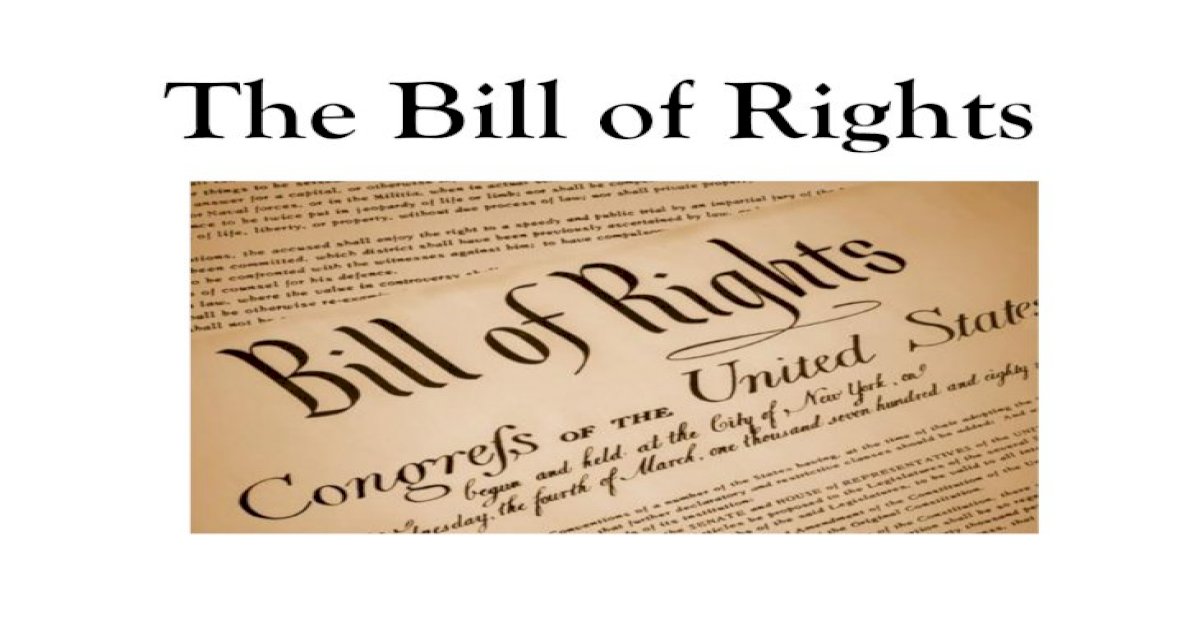 The Bill Of Rights 5th Amendment Accused Persons â€¢protects The
