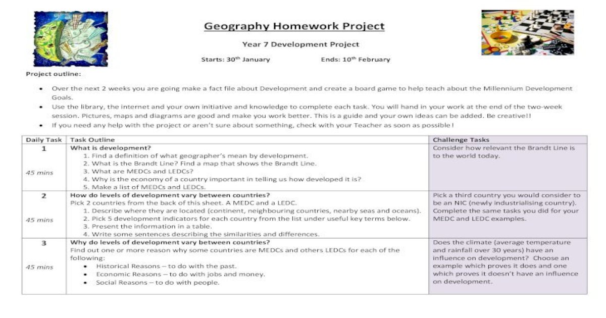 year 7 geography homework help
