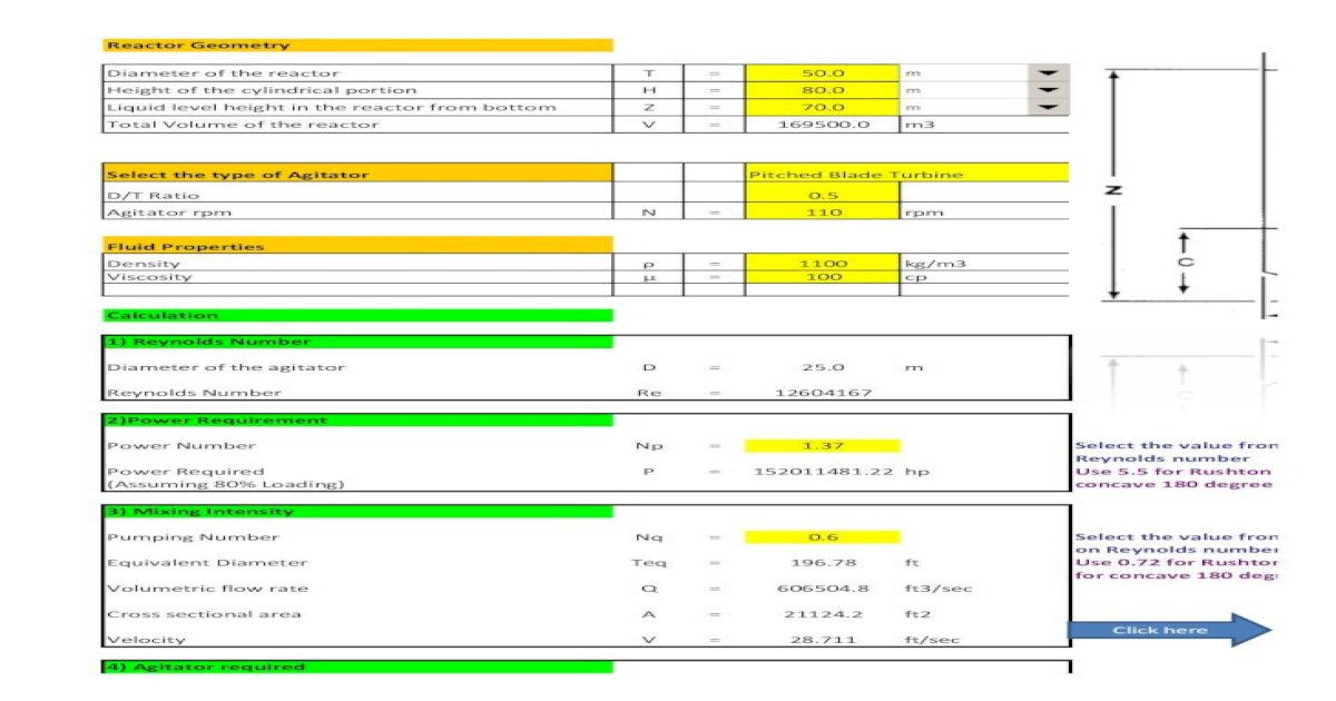 agitator design calculation pdf