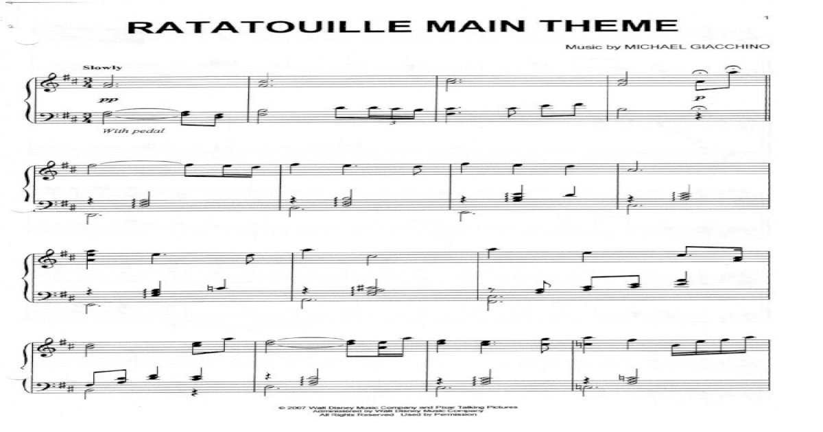 Ratatouille Theme Song - piano sheet - [PDF Document]